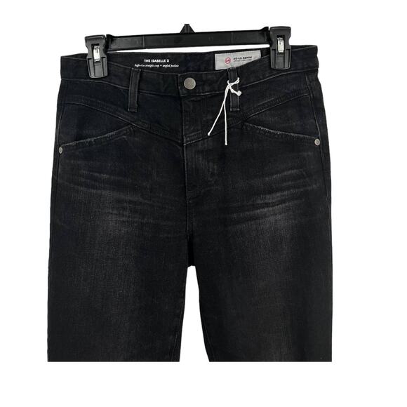 AG Adriano Goldschmied jeans Isabelle X high rise straight crop size 28 - Picture 3 of 6
